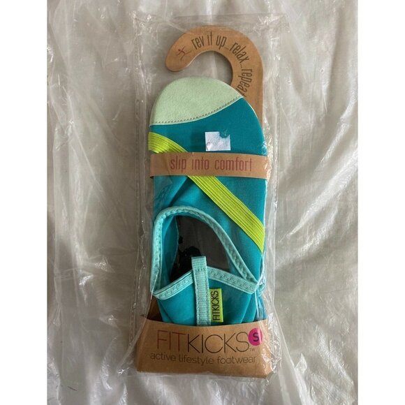 FitKicks Foldable Flat Active Shoes, Turqouise Green, Women's SZ Small 5.5 - 6.5 - Picture 10 of 10